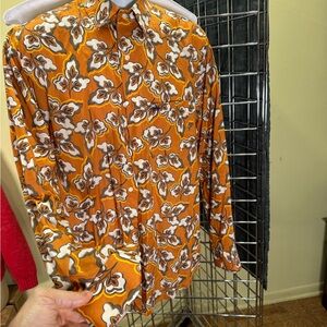 Floral Orange Men's Shirt